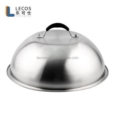 China Durable High Quality Stainless Steel Grill Griddle Burger Cover Easy To Clean Pot Lids For Burger Dome for sale