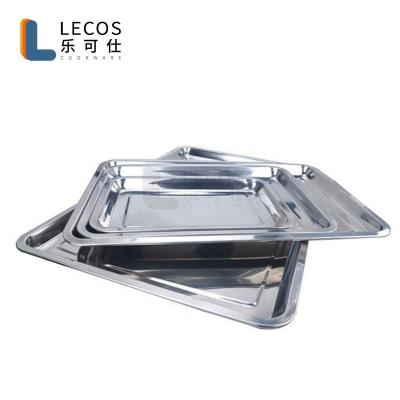 China To Serving Tray Cheap Stainless Steel Baking Tray Rectangular Serving Tray for sale