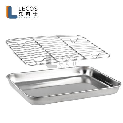 China Viable Sizes Perforated Bread Bakery French Baguette Bread Tray Sheet Baking Pan Pizza Cake Tray With Grill for sale