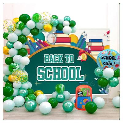 China Back to school theme party good quality low price back to school supplies series decoration green balloon for kids, infant, child, primary school students for sale