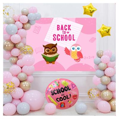 China Gift Toy Factory Cheap Price Back to School Supplies for Girls Pink Decorations Garland Balloon Kit for sale