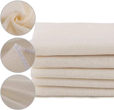 China Kitchen Buttercloths for Species of 100% Unbleached Cotton Cloth Gauzes and Muslin Cloths for Cooking for sale