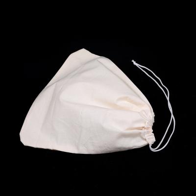 China Nut Milk/Juice/Yoghurt/Tea/Coffee Cotton Hemp Nut Milk Bag For Nut Milk Juice Filter for sale