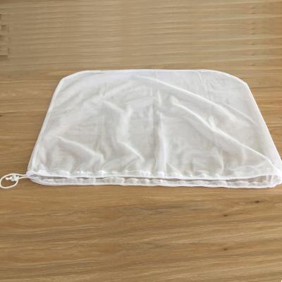 China Wear Resistance Custom Reusable HR 30x40cm 40x50cm Polyester Filter Bag Brewing Mesh Bag for sale