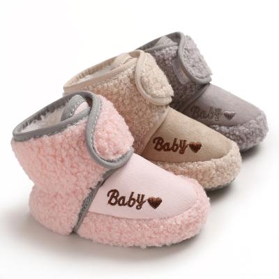 China Winter Flannel Toddler Infant Baby Boots Anti-skid Warm Thermal Boots Newborn Infant Shoes for sale