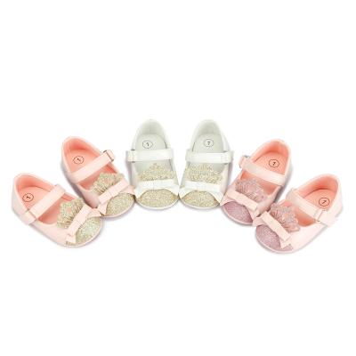 China High Quality Anti-odor Princess Crown Baby Shoes Toddler Shoes Anti-skid Glowing Glowing Girl Shoes for sale