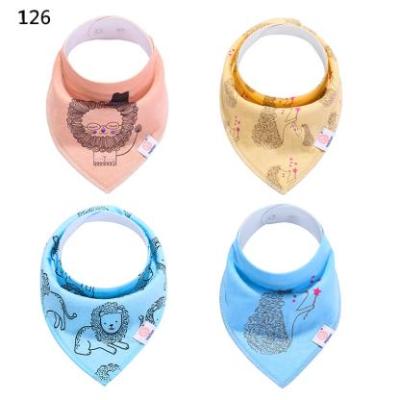 China Amazon Antibacterial Warm Organic Cotton 1 Set 4 Piece Bibs Triangle Drooling and Teething Baby Bibs for sale