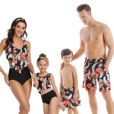 China Custom digital printing factory size logo family swim trunk custom made more direct selling/high quality swimwear for sale