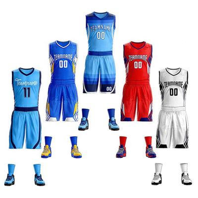 China New Style Basketball Uniforms Basketball Wear Tank Tops Breathable Quick Dry Uniform Antibacterial for sale