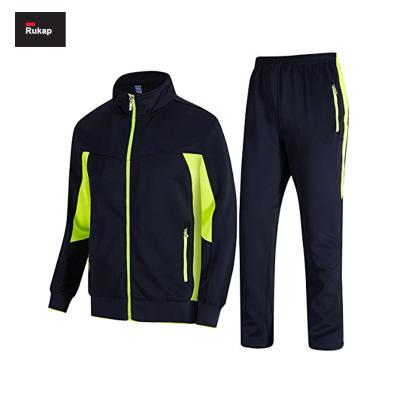 China Custom Breathable Mens Sportswear Tracksuit Set Wholesale Blue Custom Logo Winter Brand Tracksuits for sale