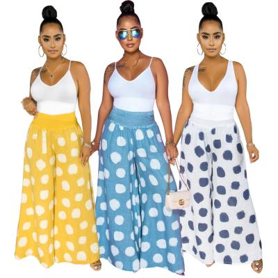 China AI03-1193 Viable 2020 New Fashion Summer Polka Dot Wide-Leg Casual Pants for sale