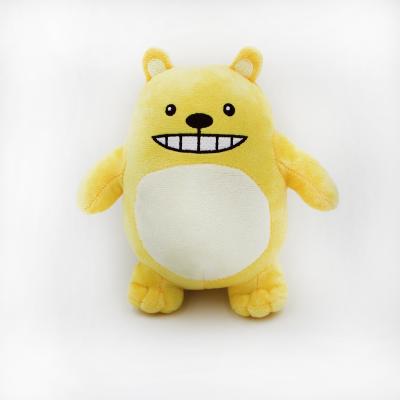 China Promotional With Your Logo Cheap Cute Yellow Bear Doll Low MOQ Promotional Gifts Plush Toy for sale