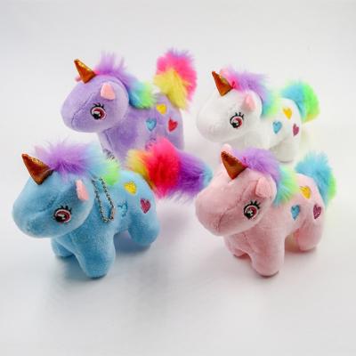 China Popular Cute Gift / Key Chain Four Colors Plush Unicorn Keychains Gifts For Girls for sale