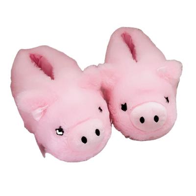 China 2021 New Arrival Cartoon Pink Pig Suede Anti-slippery Home Decorative Slipper for sale