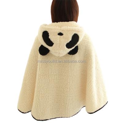 China Manufacturer PASSIONATE White Panda Plush Cloak Direct Wholesale for sale