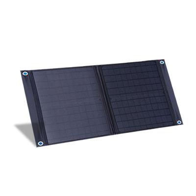 China Outdoor Use (Camping High Efficiency 68w ETFE Folding Sunpower Monocrystalline Portable Black Solar Panel Charger For Outdoor Camping for sale