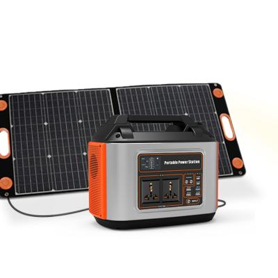 China USB-AC-DC-PD Outlets Off-Grid Portable Solar Generator Lithium Battery Power Bank Mobile Backup Source with 500w Fast Charger Power Station for sale