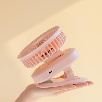 China New Portable Mini Foldable Desk Fan USB Rechargeable Clip Fan Multifunctional Fan Rechargeable Fan With Auto Rotate for sale