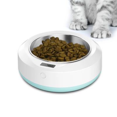 China Automatic Customized Drinking Feeding Scale Pet Bowl Feeder Stainless Bowl Pet Food Scale Free Sample for sale