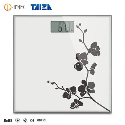 China Digital Electricity Glass Body Accurate Four-position Sensor European Personal Bathroom Scale for sale