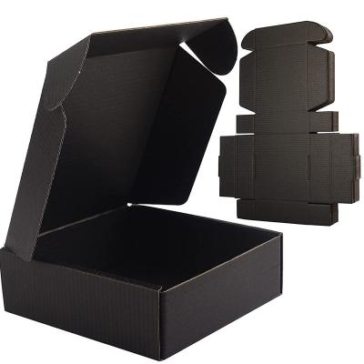 China 2022 Recyclable Small Black Corrugated Paper Customized Popular Custom Made Shipping Box Shipping Box Custom Gift Color Airplane Box for sale