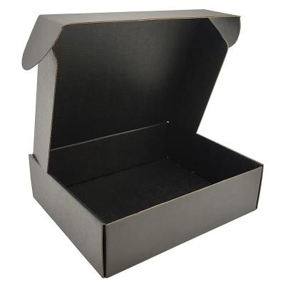 China Black Corrugated Paper Competitive Price Recyclable Fashion Small Shipping Box Custom Shipping Cardboard Gift Color Airplane Box for sale