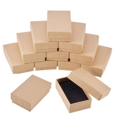 China Recyclable Cheap Price Brown Jewelry Packaging Box Paper Jewelry Packaging Box Paper Bag For Sale for sale