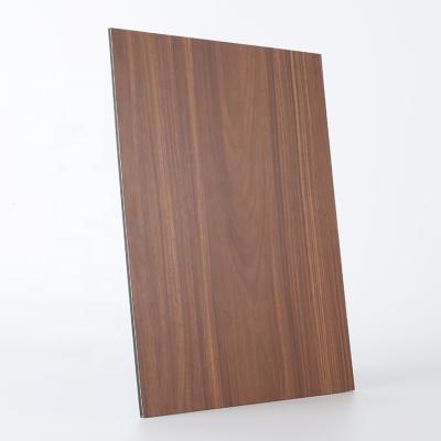 China Outdoor PE PVDF Coating Wooden Aluminium Composite Panel Aluminum Cladding Timber Look for sale