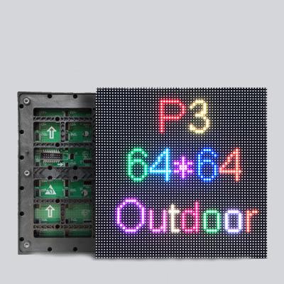 China Factory offered module OUTDOOR led p3 led tv display price 12v outdoor led module 192*192mm light outdoor p3 led modules for sale