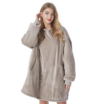 China Oversized Wearable Blanket Wearable Hoodie Sweatshirt Sweatshirt Blanket For Adult Women Men Super Soft Thick Warm Hooded Blanket With Giant Pocket for sale