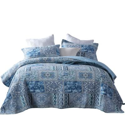 China Anti-pilling Washed Jacquard Cotton Bedspread Quilt Bedspread Set With 2 Pillowcases for sale