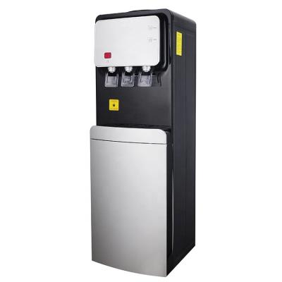 China Hot& Unique Design Cold Water Floor Standing Hot Cold Full Size Water Dispenser With Storage Cabinet for sale