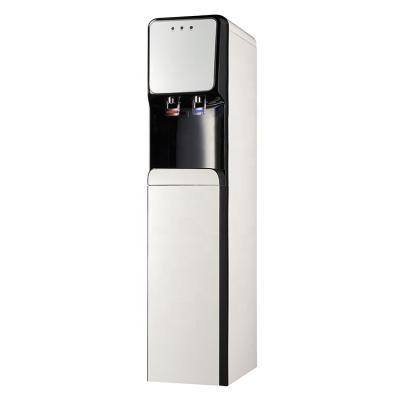 China Household Wholesale White Silver Gray Color Floor Standing Stainless Steel Material Hot Cold Water Dispenser POU With UF Or RO System for sale