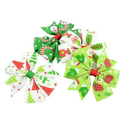 China New Arrival Fashion Hair Bows Hair Ties For Girls 2021 Christmas Hair Bow For Kids Adults Hair Jewelry for sale