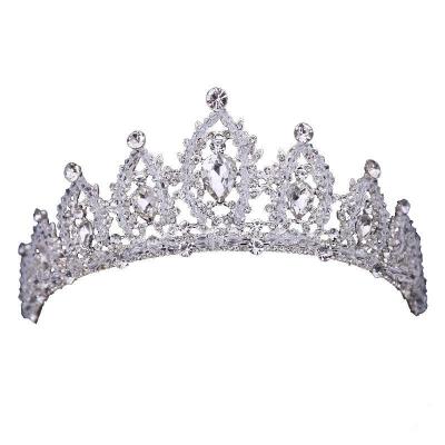 China Bridal Hair Crown Headpiece Bridal Jewelry Wedding Crown Accessories Crystal Beaded Crown Wedding Dress Rhinestone Hair Jewelry for sale