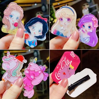 China Cute Princess Series BB Clip Princess Series BB Clip Kids Hairpin Cartoon Side Headdress Simple Cute Hair Accessories Girl for sale