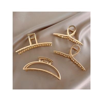 China Metal Hair Clips Claw New Gold Claw Clips Hair Claw Dangle Clip For Girls Geometric Hair Claw Clips Non Slip Hair Accessories for sale