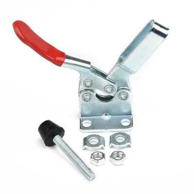 China Steel 60 Pounds Horizontal Metal Toggle Clamp 201A Hand Tool Clamp Horizontal Anti-Slip Covered Anti-Slip Quick Release for sale