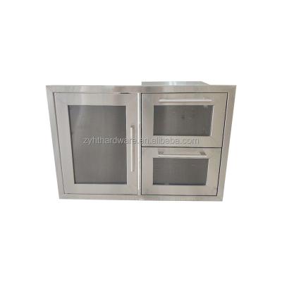 China Dustproof door and stainless steel drawer combined for sale