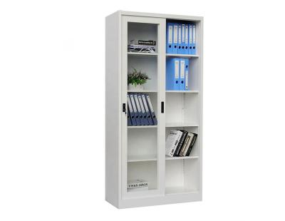 China (Height) Features of Adjustable Office Furniture Staff Room Storage Documents Steel Filing Cabinet with Glass Door Knock Down Home Office Metal for sale