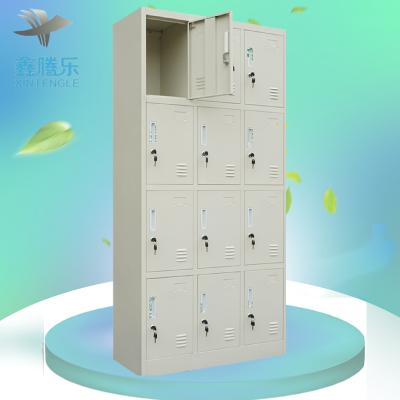 China Cold Roll Steel Plate KD Structure Metal School 12 Compartment Door Pool Steel Pool Locker for sale