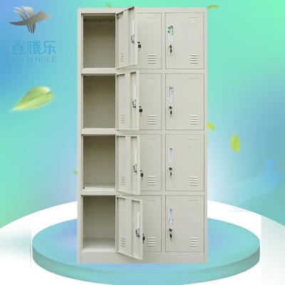 China Cold Roll Steel Plate Knock Down 4 Tier 12 Compartment Swimming Pool 12 Door Metal Steel Locker for sale