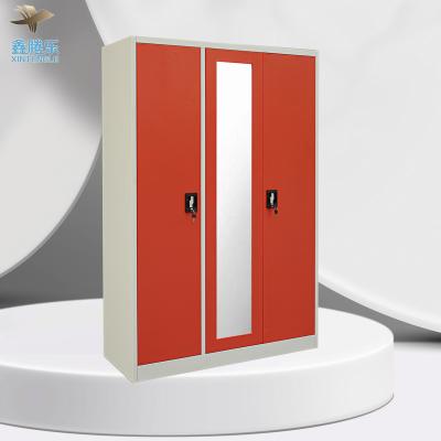 China 3 extendable door almirah iron almirah designs with price godrej almirah armadio kleiderschrank steel ropero lemari guardaroba armario armadio for sale