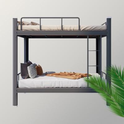 China (Size)Adjustable Square Tube Metal Bed Dubai Bunk Bed Apartment Dorm Used Double Steel Bunk Beds for sale