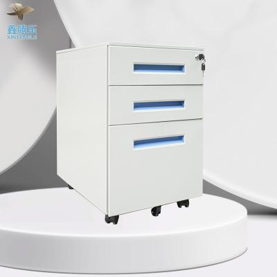 China Hot sale Philippines office round corner pedestal mechanical movable filing cabinet extendable steel curverd 3 drawer for sale