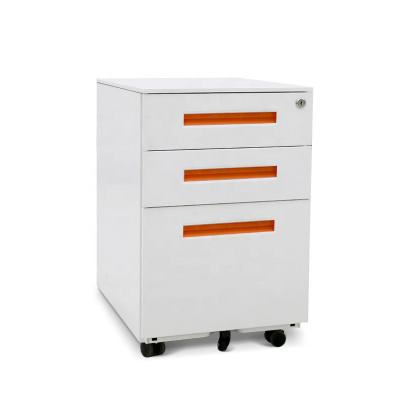 China Mobile Convenience Knockdown Structure Office Metal Pedestal 3 Drawer With Pencil Tray for sale