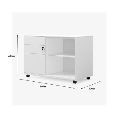 China Hot-Selling Rotation Combo Office Furniture Metal Filing With Pad Lock 3 Drawer Pedestal Movable Steel Cabinet for sale