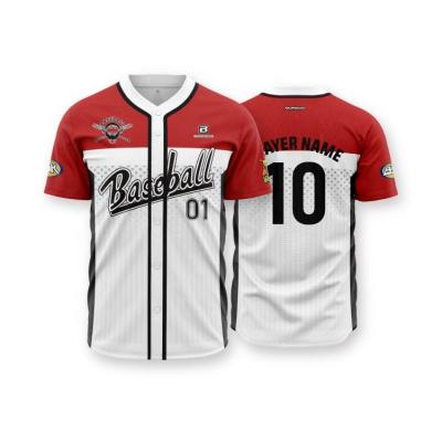 China Wholesale Breathable Baseball Uniforms Full Button Baseball Jersey Training Suit Sublimation Custom Made Fully for sale