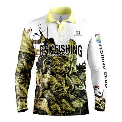 China Custom T-Shirt Anti-UV Fishing Long Sleeve Polyester Fishing Shirt With UV Protection for sale