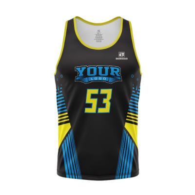 China QUICK DRY Wholesale Fitness Sublimated Men's Singlet Gym Running Singlet for sale